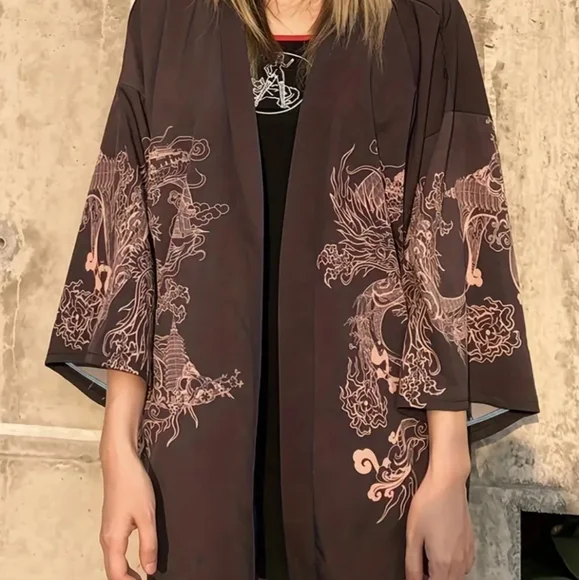 Dragon 🐉 Kimono Purple & Pink OS - Picture 3 of 5